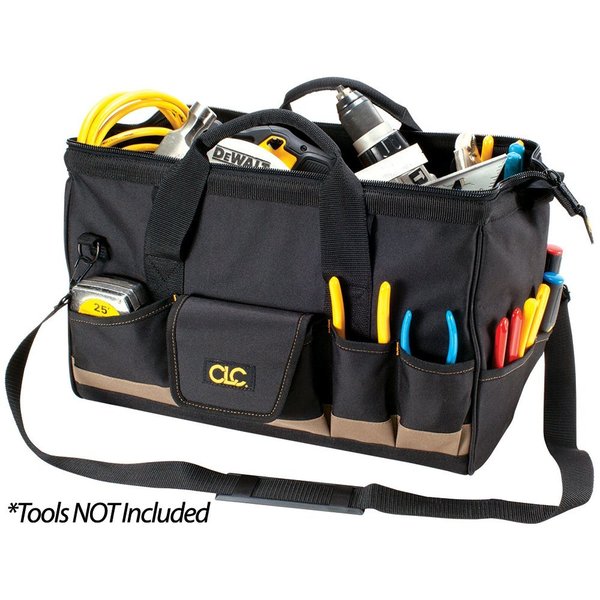 Clc Work Gear Tool Bag, CLC 18" MegaMouth&trade; Tool Bag, Metal 1163